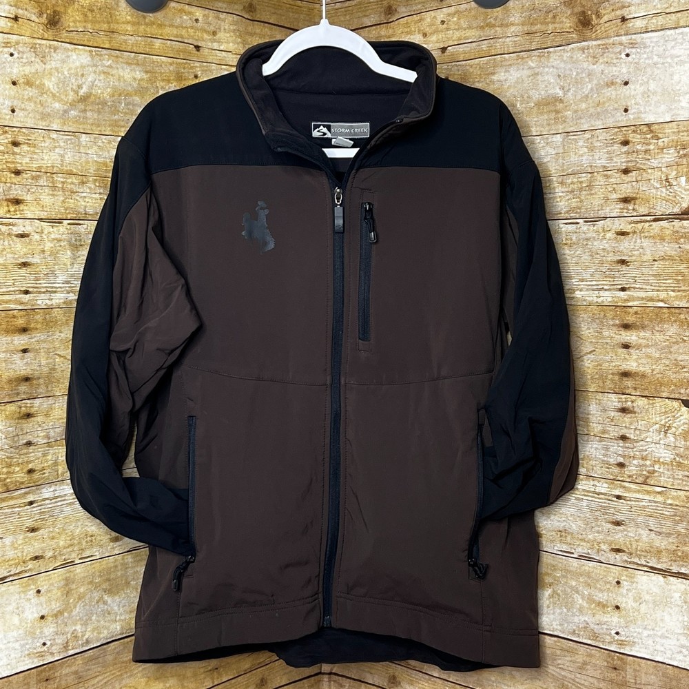 STORM CREEK GUARDIAN SOFTSHELL MEN'S SIZE LARGE BROWN & BLACK JACKET